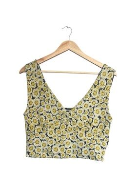 Anthropologie Maeve Sunflower Print Top
